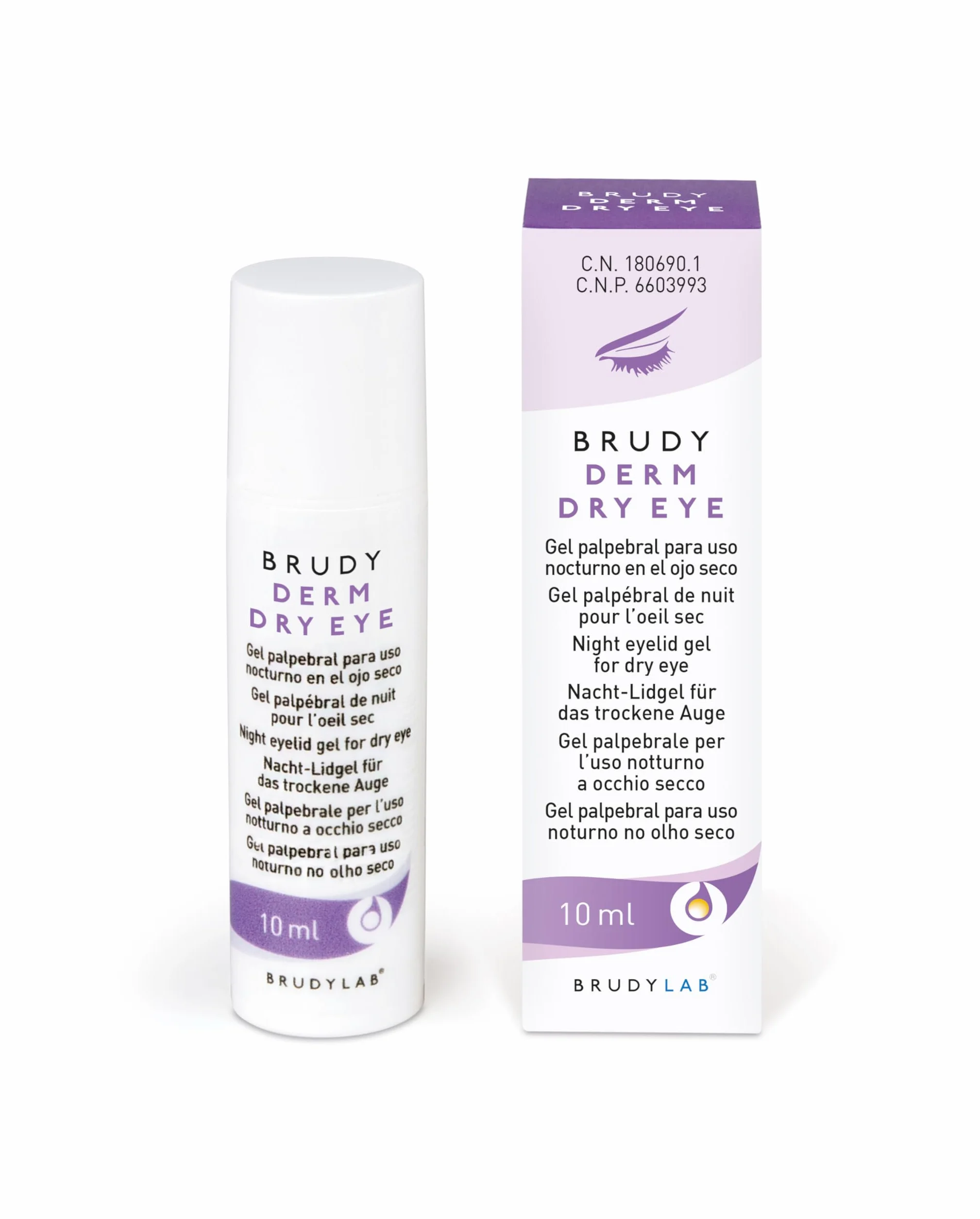 BRUDYLAB - Brudy Derm Dry Eye Gel 10 ml - Gel Idratante Notte per la Pelle delle Palpebre - Cura degli Occhi Secchi - Idrata e Decongestiona la Pelle delle Palpebre
