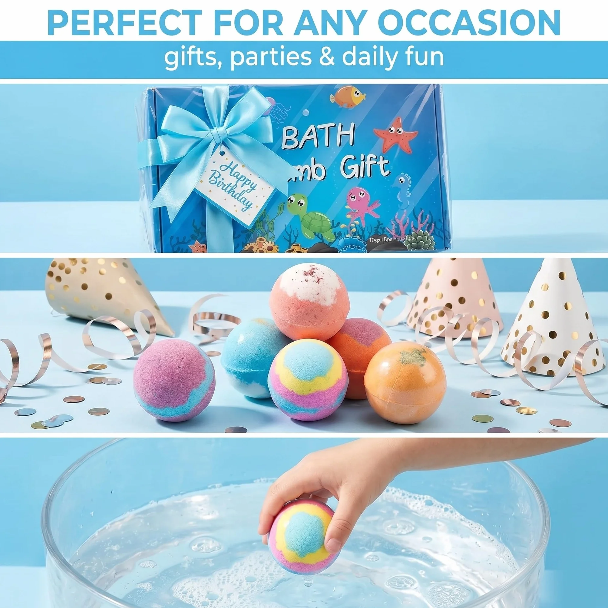12 Pezzi Bombe da Bagno Bambini Dino a Sorpresa, Giocattoli da Bagno per Bambini, Regali di Natale e Compleanno, Regalo con Baff Bomb