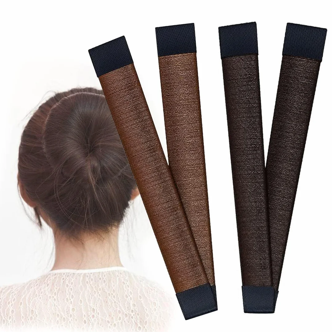 Chignon Facile Per Capelli,2 PCS French Twist Accessori Capelli Ciambelle Chignon Magic Bun Maker per Ragazza Donne (2 Colori)
