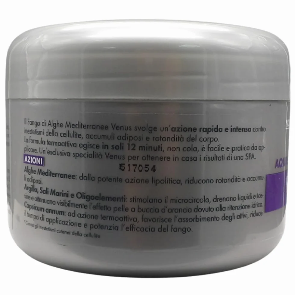 Fango Anticellulite Di Alghe Mediterranee. Rimodellante Ultra-Rapido, Contro Gli Accumuli Adiposi 500g