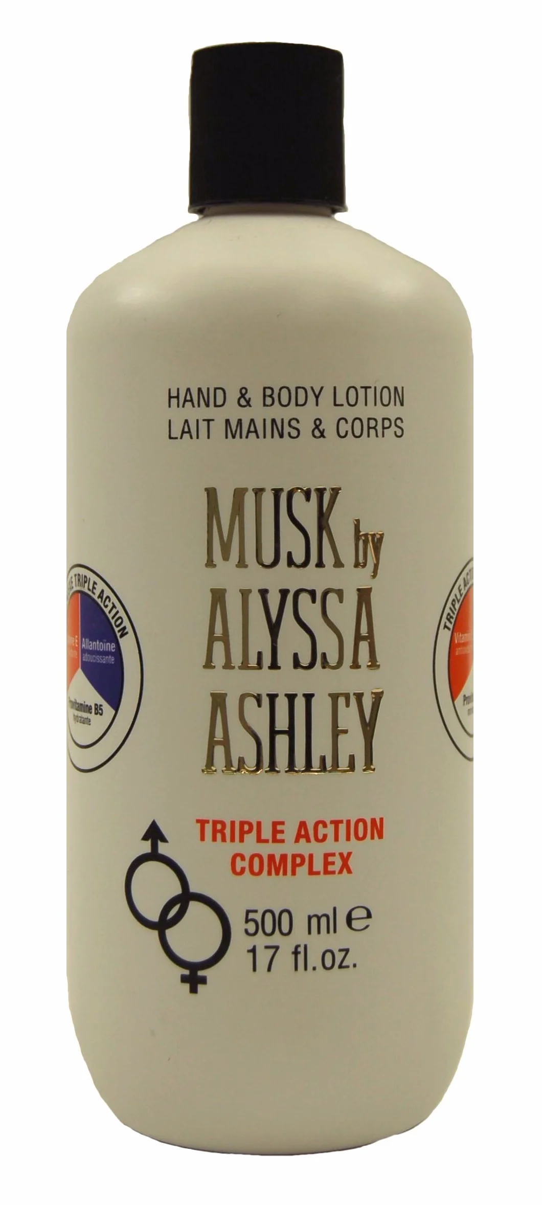 Alyssa Ashley - Crema Corpo e Mani al Muschio, Lozione Musk, Tripla Azione Idratante, Emolliente e Tonificante, Ideale per Secchezza della Pelle - 500 ml