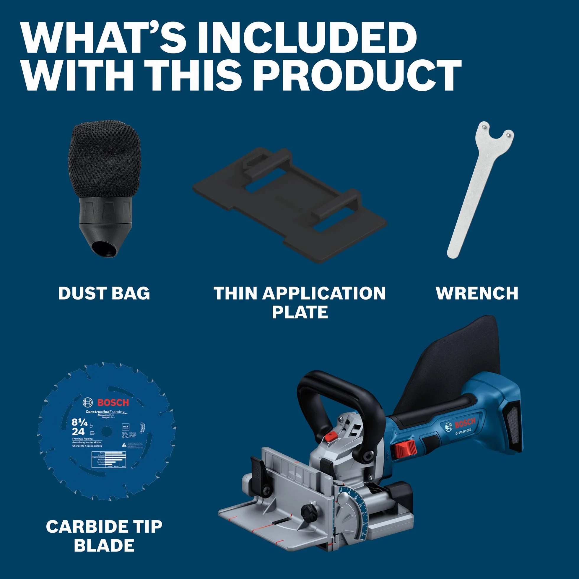 BOSCH GFF18V-086N 18V Brushless Biscuit Joiner Cordless Woodworking Tool
