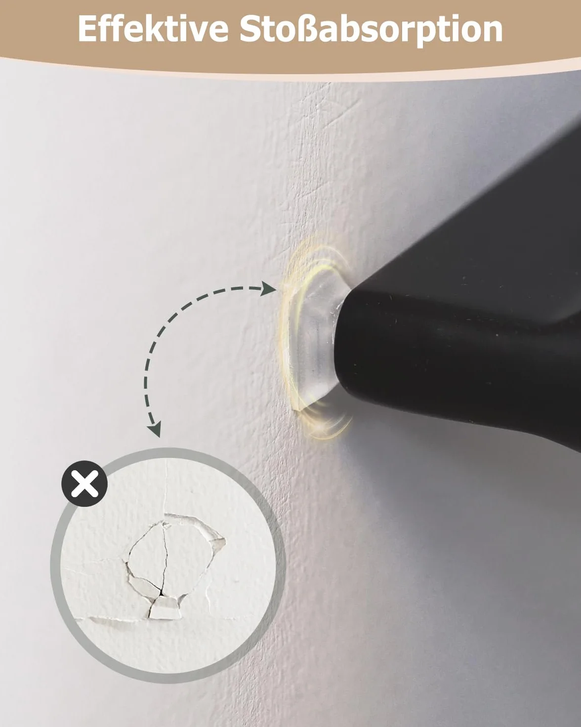 Ammortizzatore di Colpi in Silicone Trasparente Autoadesivo per Porte Mobili Cassetti Armadietti (8-12.7mm)
