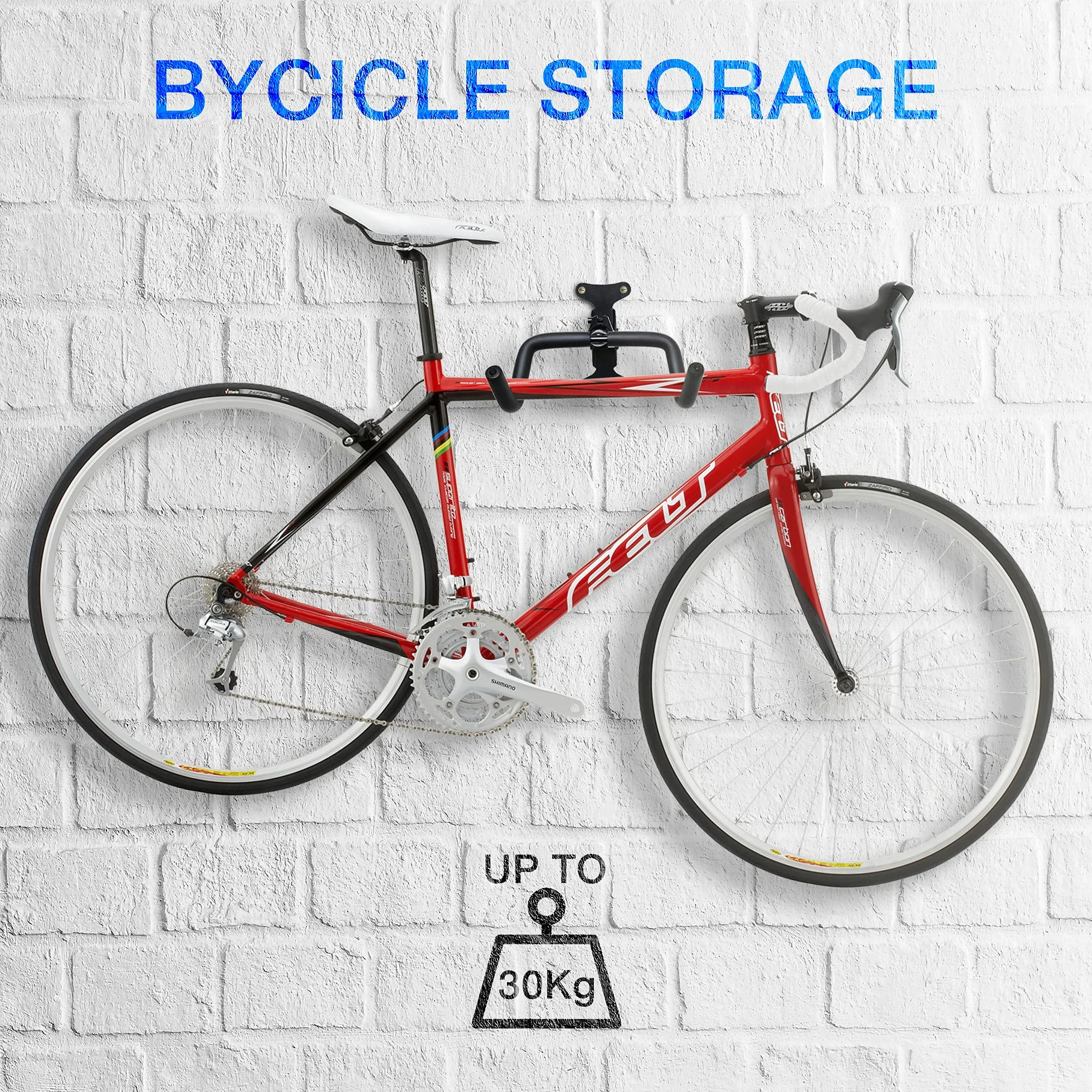 Pieghevole Imbottito Supporto per Bicicletta da Parete