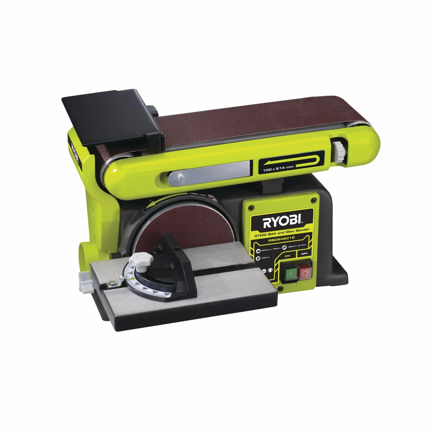 Ryobi RBDS4601G Levigatrice a Nastro e a Disco 375W 150mm 100x914mm