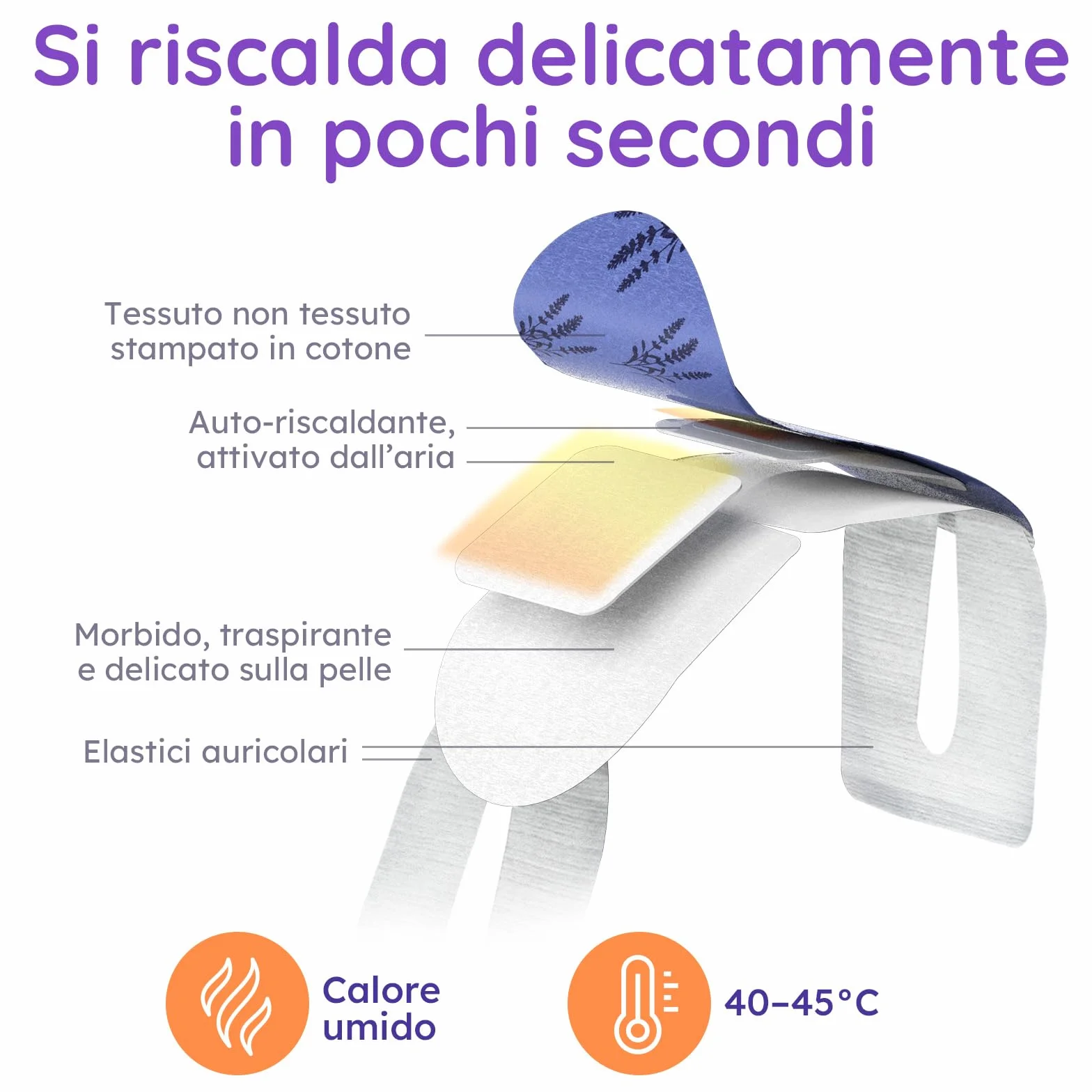 Confezione da 16 Maschere Riscaldanti alla Lavanda – Maschera a Vapore per Occhi Secchi, Gonfiore, Affaticamento e Rilassamento – Maschera Riscaldante Occhi Monouso per Sonno e Viaggio