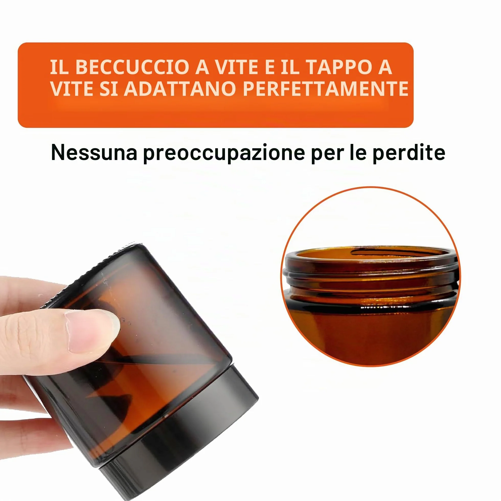 Set di 2 Vasetti in Vetro Ambrato da 100 ml con Coperchio a Vite, Contenitori Multiuso per Cosmetici, Creme, Oli Essenziali, Protezione UV, Perfetti per Viaggio e Conservazione Domestica