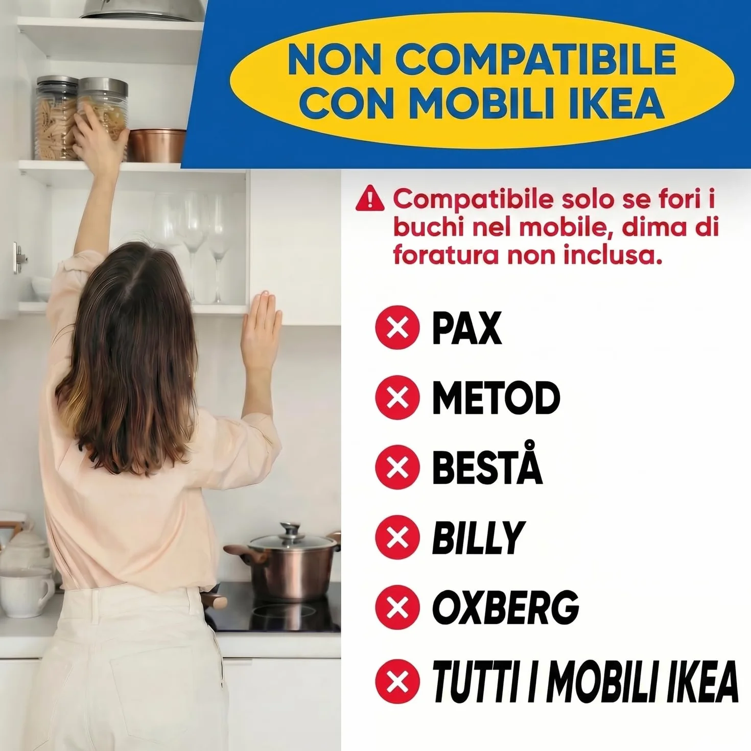 Cerniere Ante Cucina Ammortizzate 35 mm Sormonto Totale 110° 8 Pezzi