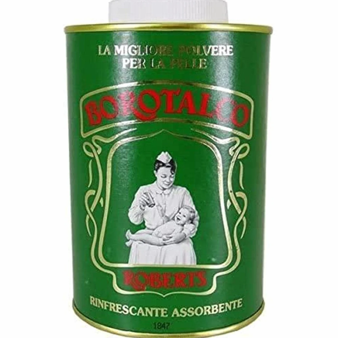 Borotalco, Talco Barattolo, Polvere di Talco, Talco in Polvere Multiuso Assorbente e Rinfrescante- Per una Pelle Vellutata e Adatto per Uomo, Donna e Bambini - Confezione da 500 gr