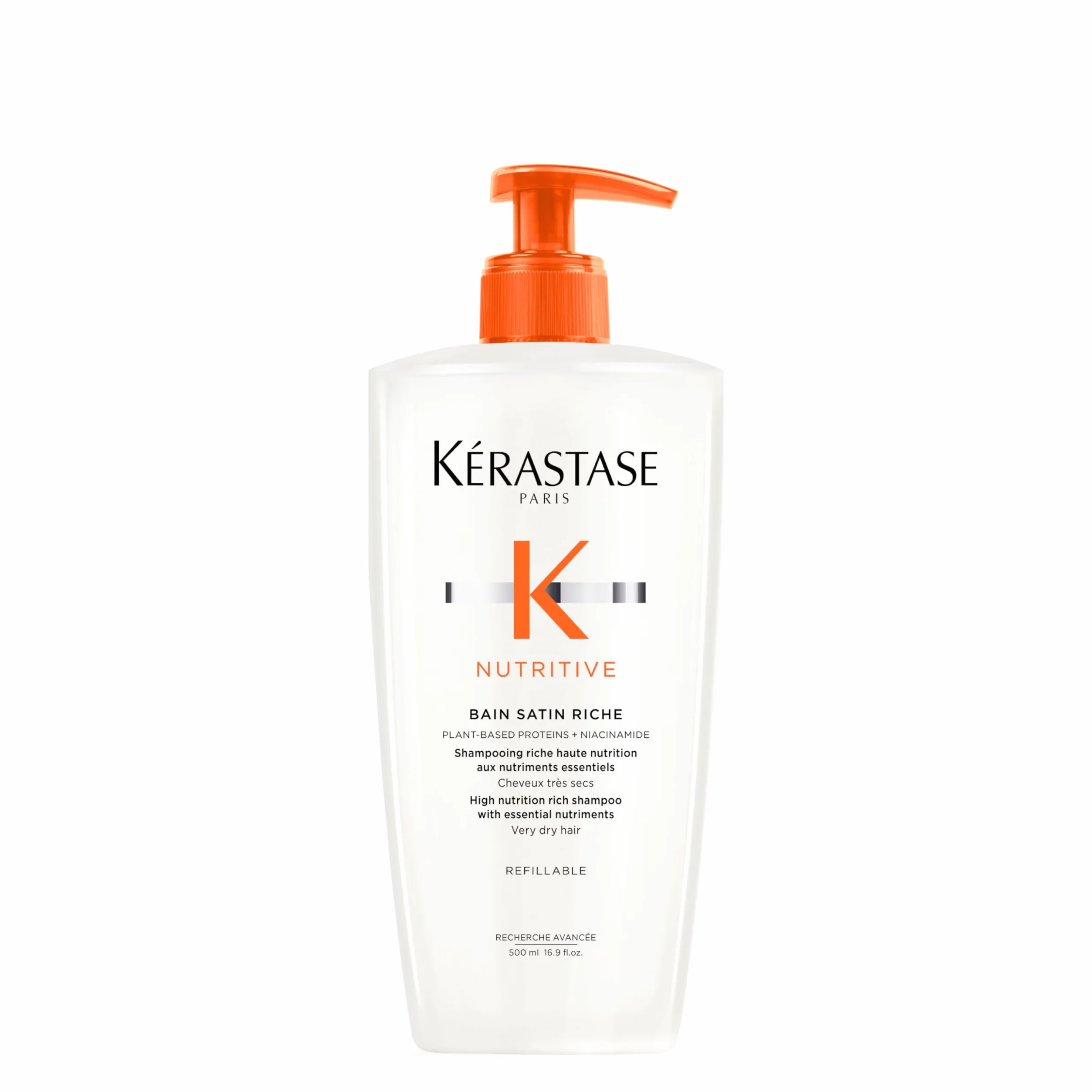 Kérastase, Nutritive, Shampoo Professionale Idratante per Capelli Molto Secchi, Capelli Nutriti e Forti, Formula Super Nutriente con Niacinamide e Glicerina, Bain Satin Riche