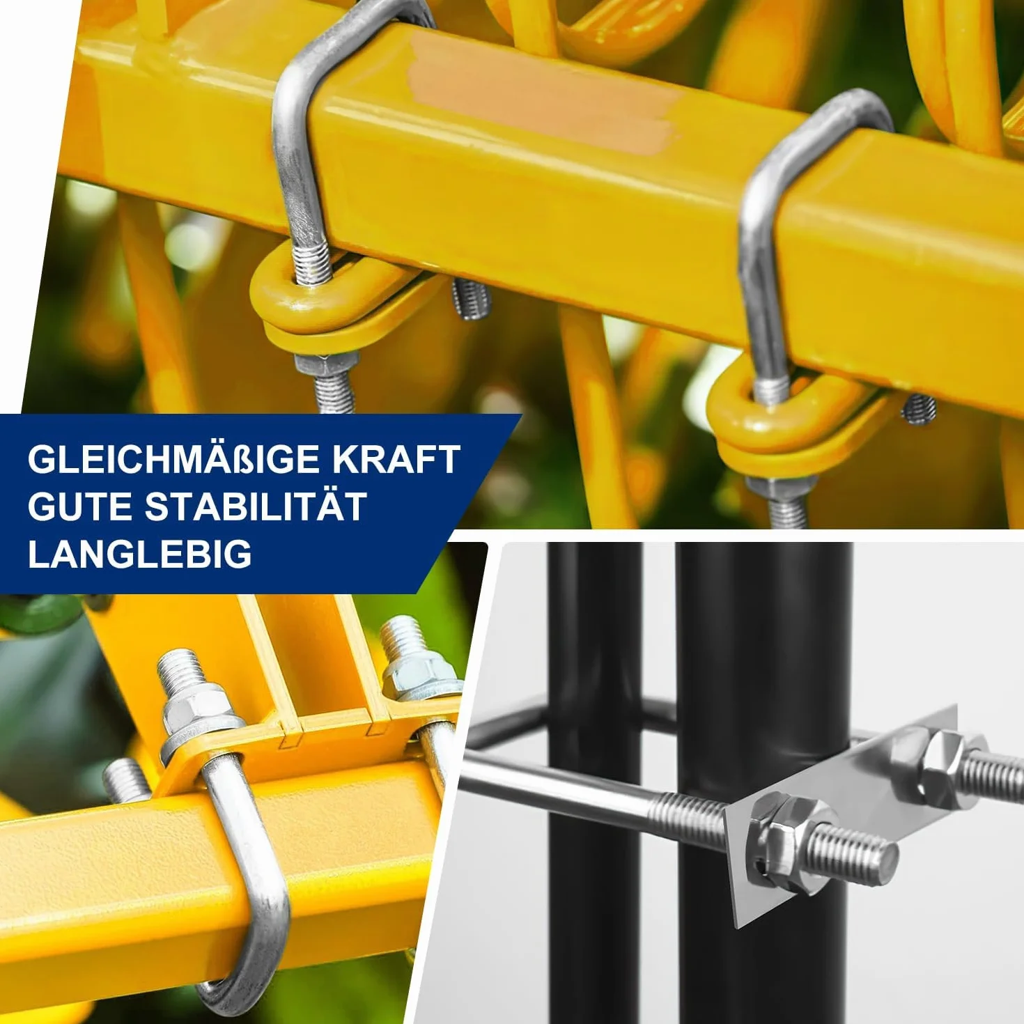 U Bolt M8 40x100mm In Acciaio Inox 4 Pezzi Bullone A U Quadrati Con Dado E Piastra Per Applicazioni Industriali