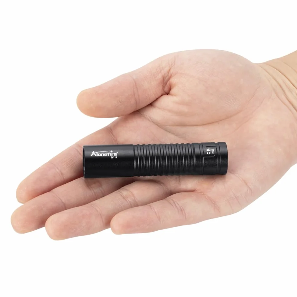 Alonefire SV114 Torcia UV LED Professionale 365nm USB C Ricaricabile Ultravioletti con Batteria