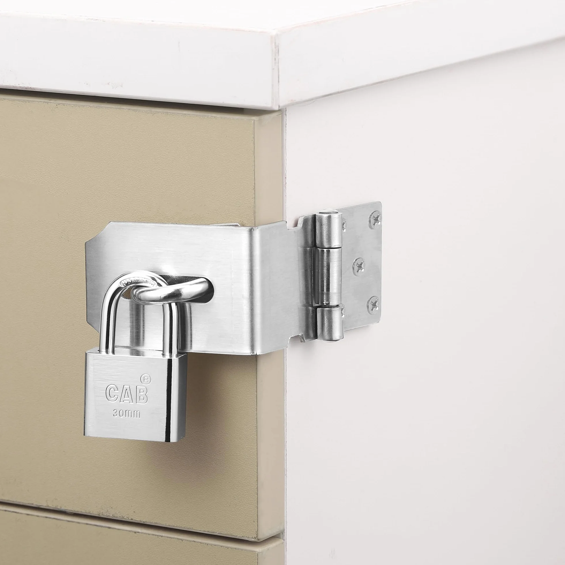 Lucchetto con Chiusura a Viti, Serratura Porta con Chiave, Hasp 90° Acciaio Inox per Giardino