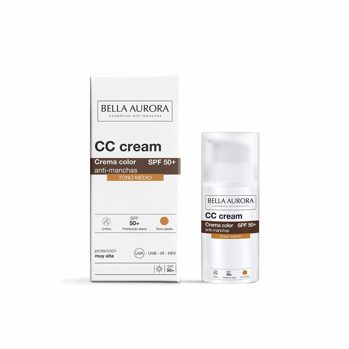 CC CREAM ANTI-MANCHAS TONO MEDIO SPF50