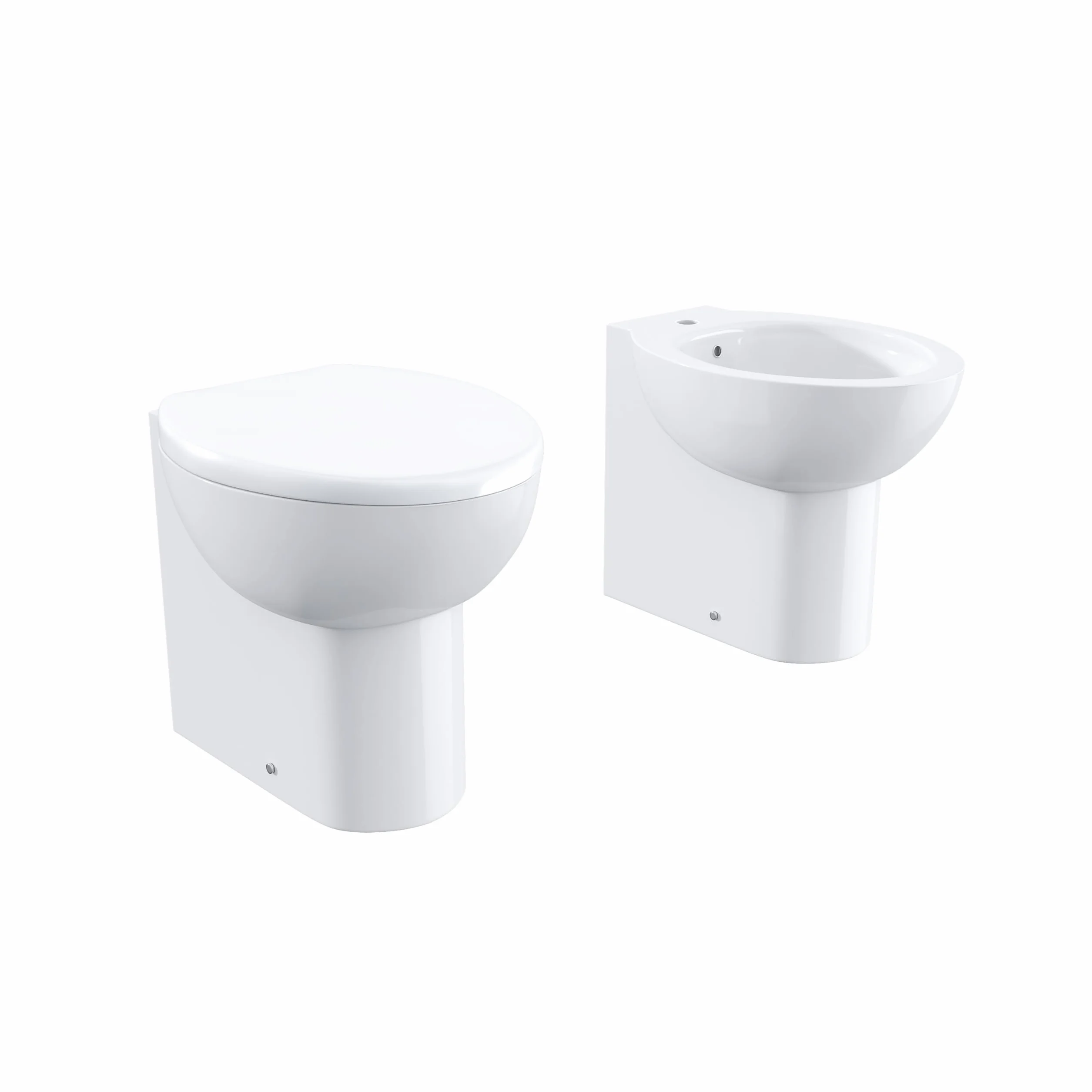 Ceramica Filomuro Vaso Bidet Sedile Copri-wc Mod. Doha Bianco Lucido