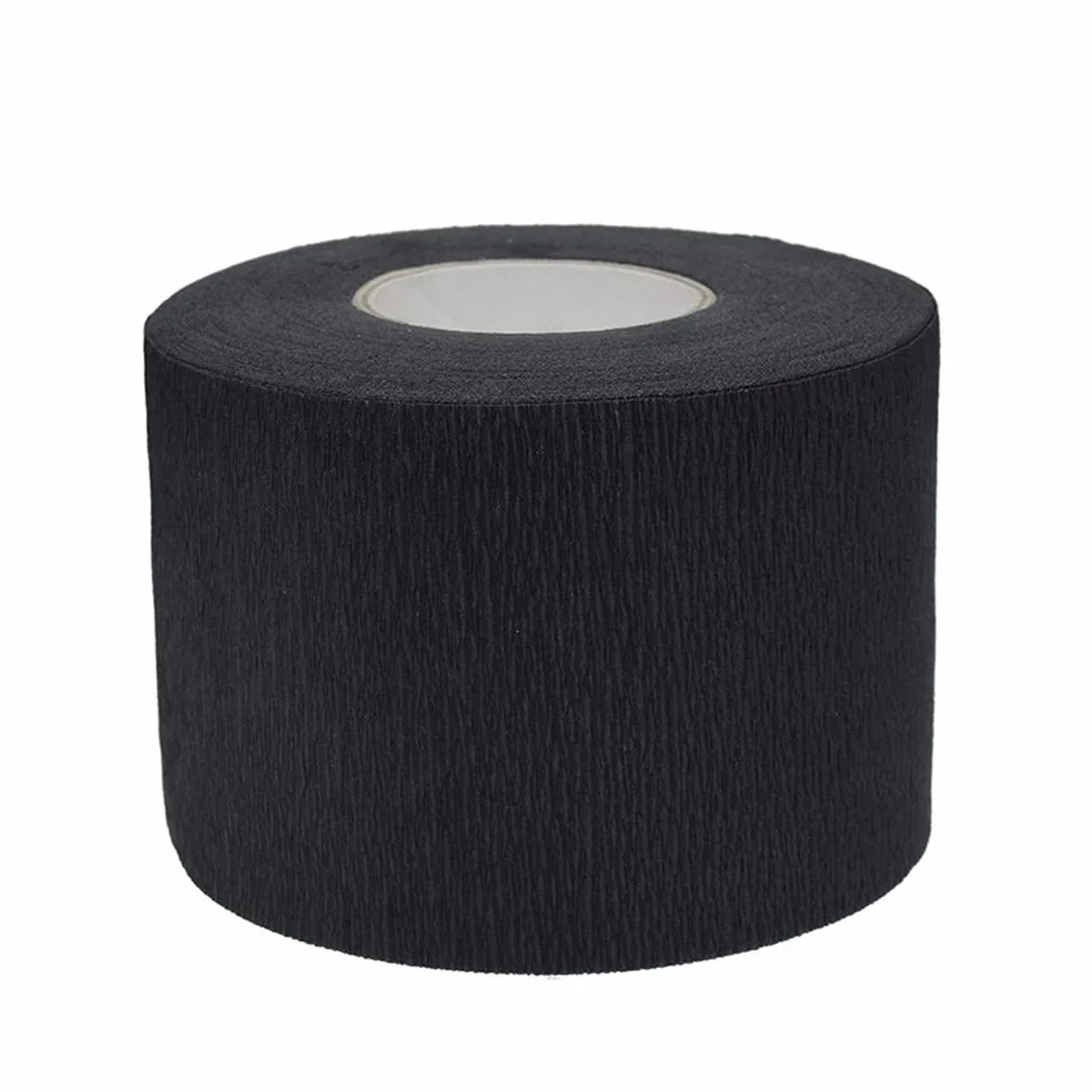1 rotolo di carta usa e getta da barbiere collo s nero fessional elastico fascia per il collo di carta per parrucchiere styling taglio di capelli