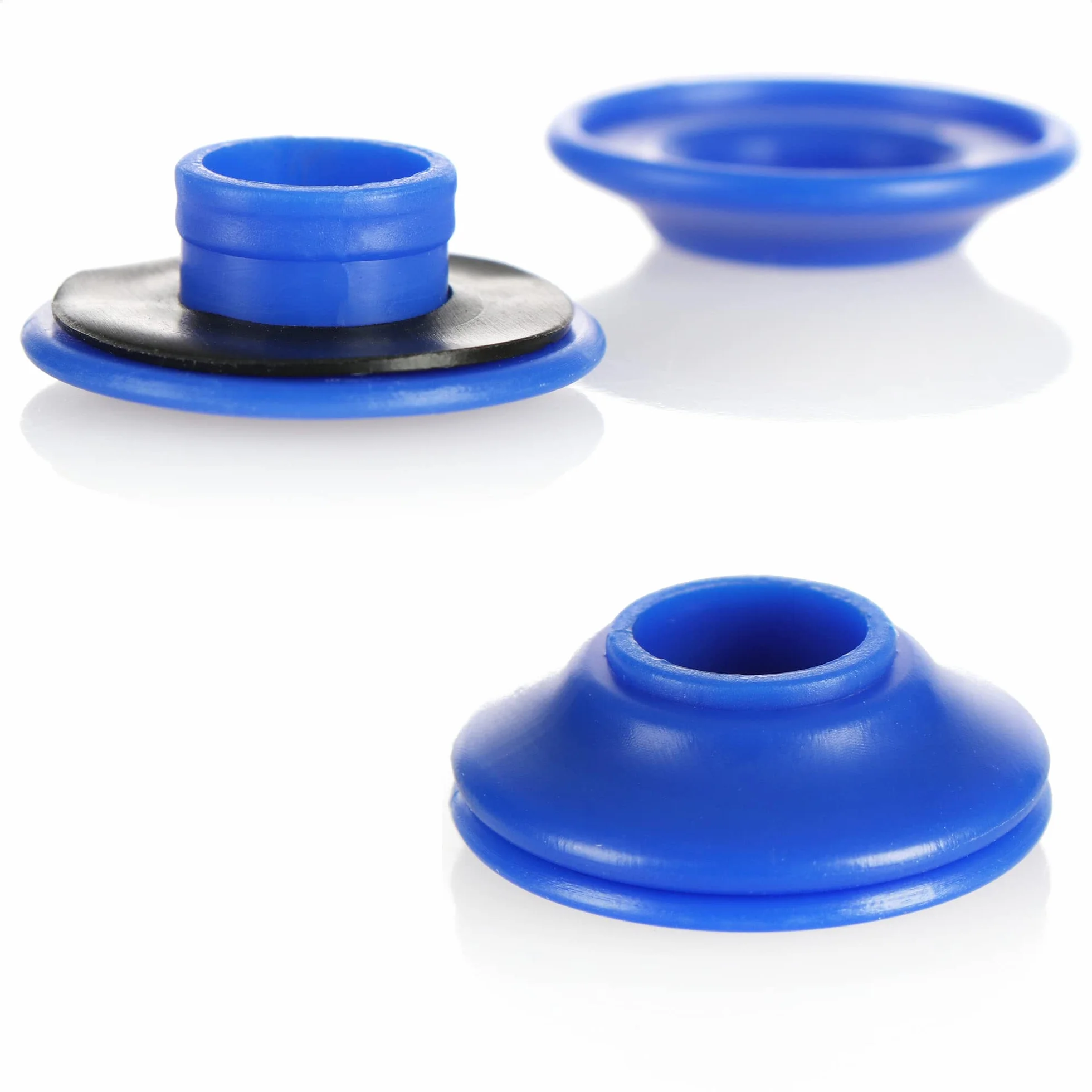 COM-FOUR Occhielli in plastica autosigillanti blu - per teloni, tende e vele da sole