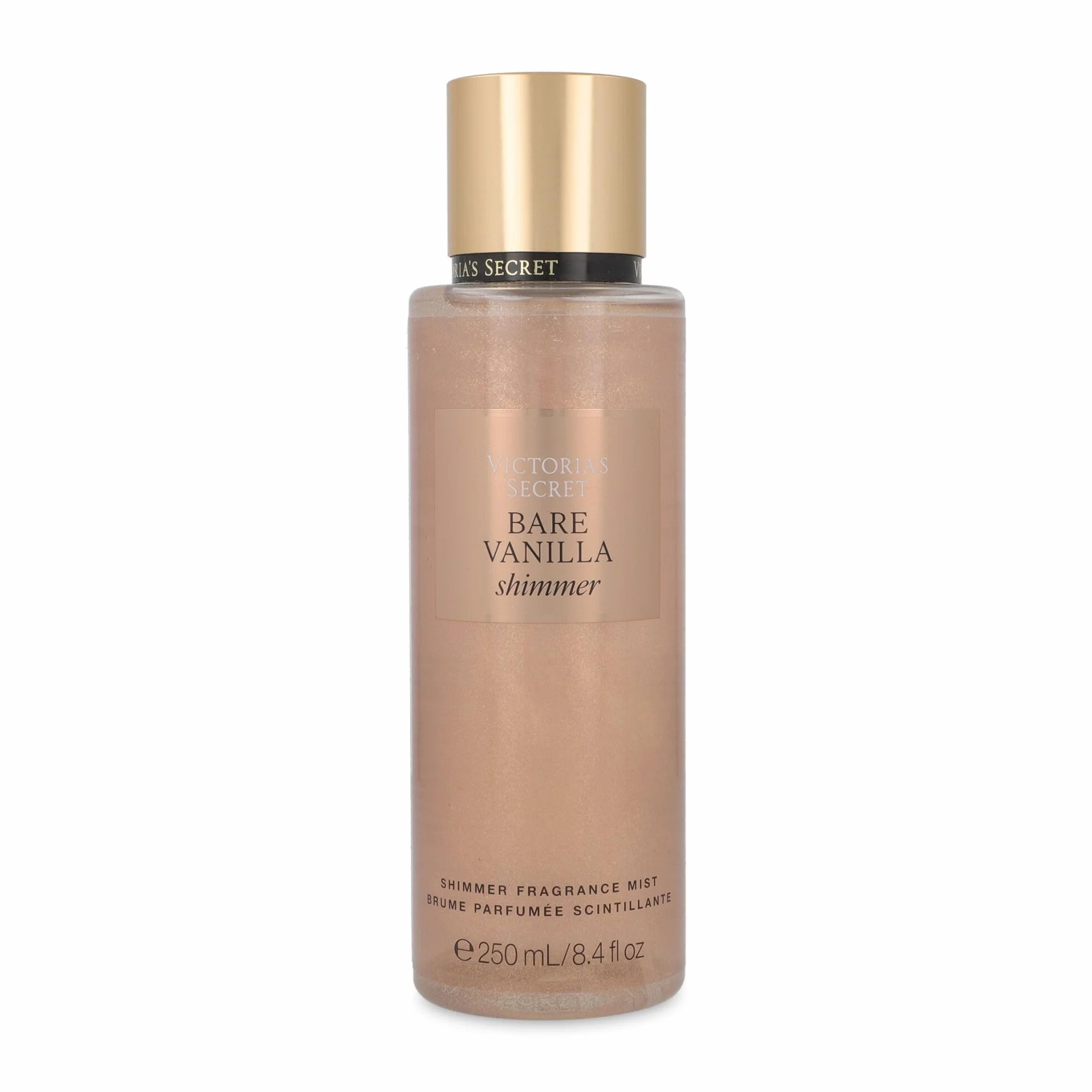 Victoria's Secret Bare Vanilla Shimmer Spray Profumato, Vaniglia Montata e Cashmere Morbido, 250 ml