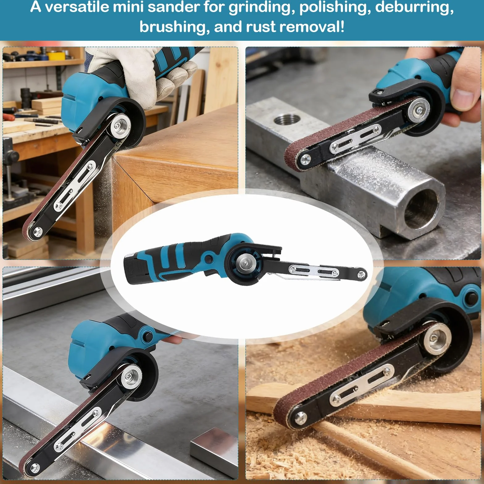 Rettificatrice a nastro 16,8 V 7000 giri/min mini smerigliatrice per legno metallo