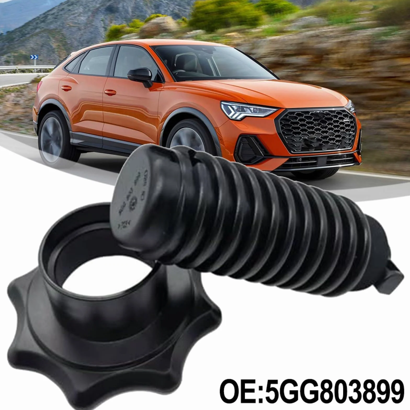 Śruba do koła zapasowego 5GG803899 do Audi Q3 A3 Volkswagen Passat Tiguan Golf Czarny ABS