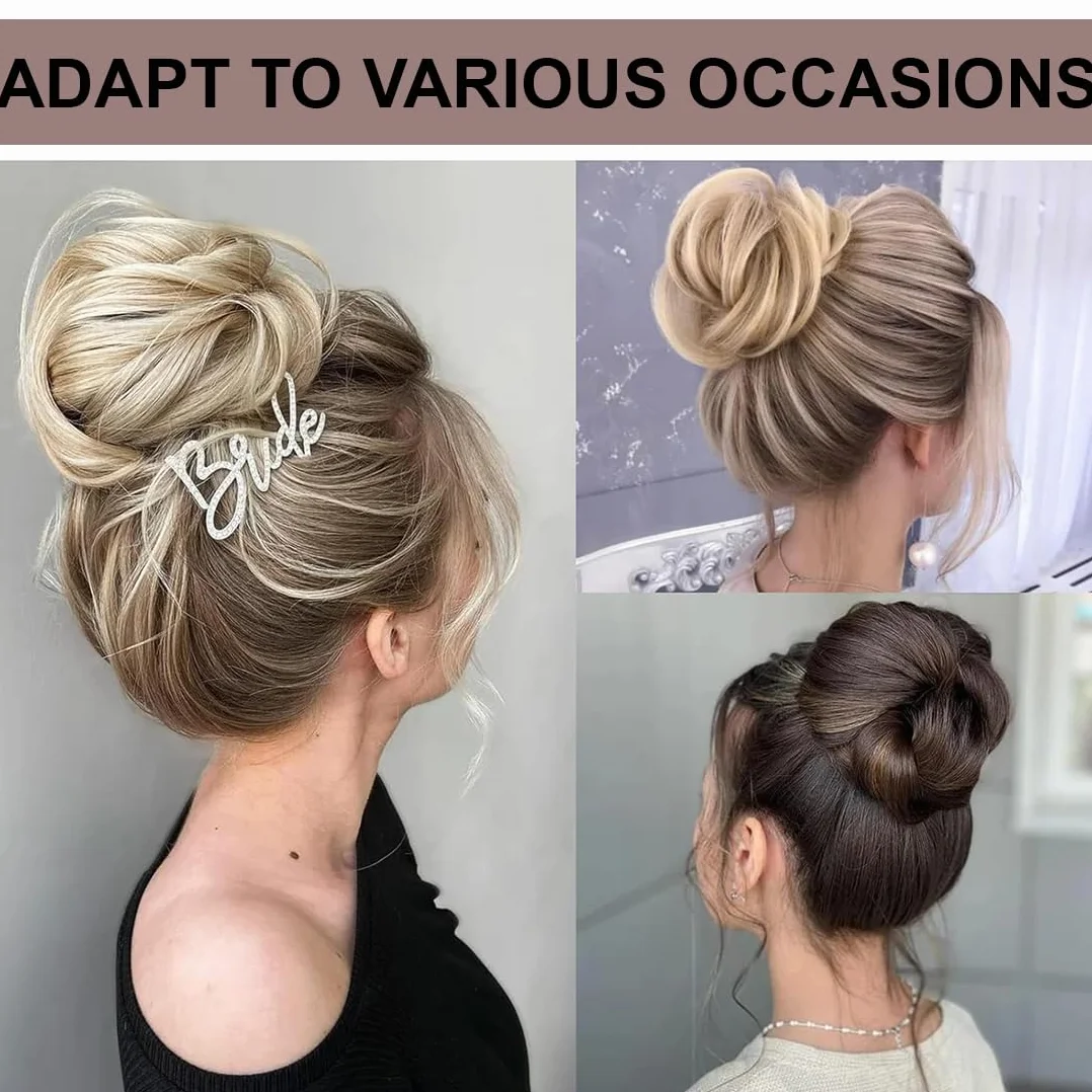 4 Pezzi Chignon per Ciambella, Capelli Strumento per Intrecciare, Twist Curler Donut Strumenti, Magico Articolo per Raccogliere i Capelli in Modo Semplice e Veloce