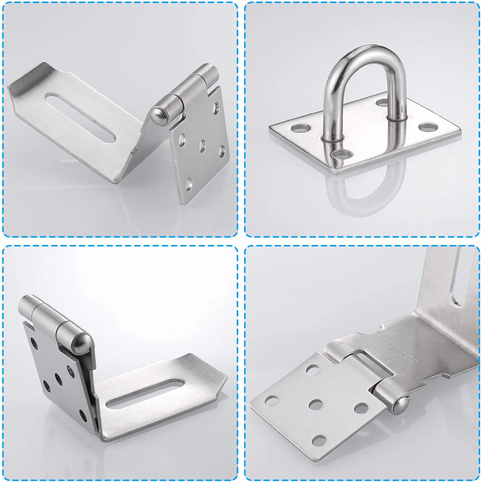 Lucchetto con Chiusura a Viti, Serratura Porta con Chiave, Hasp 90° Acciaio Inox per Giardino