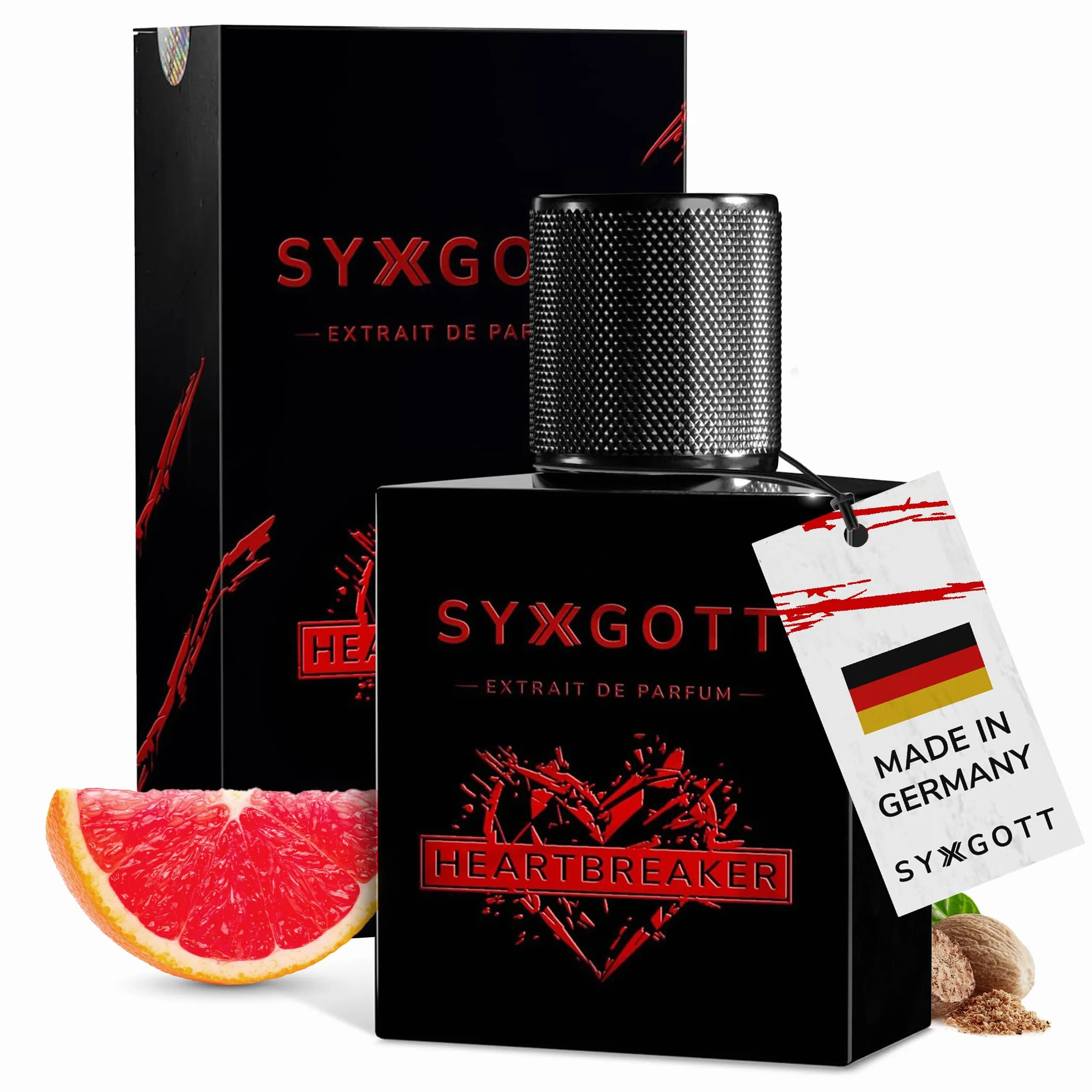SYXGOTT HEARTBREAKER Profumo da uomo con olio di feromoni | Extrait de Parfum per uomini | Campioncino incluso | intenso, speziato e rinfrescante | Fragranza estiva durevole ideale per tutti i giorni