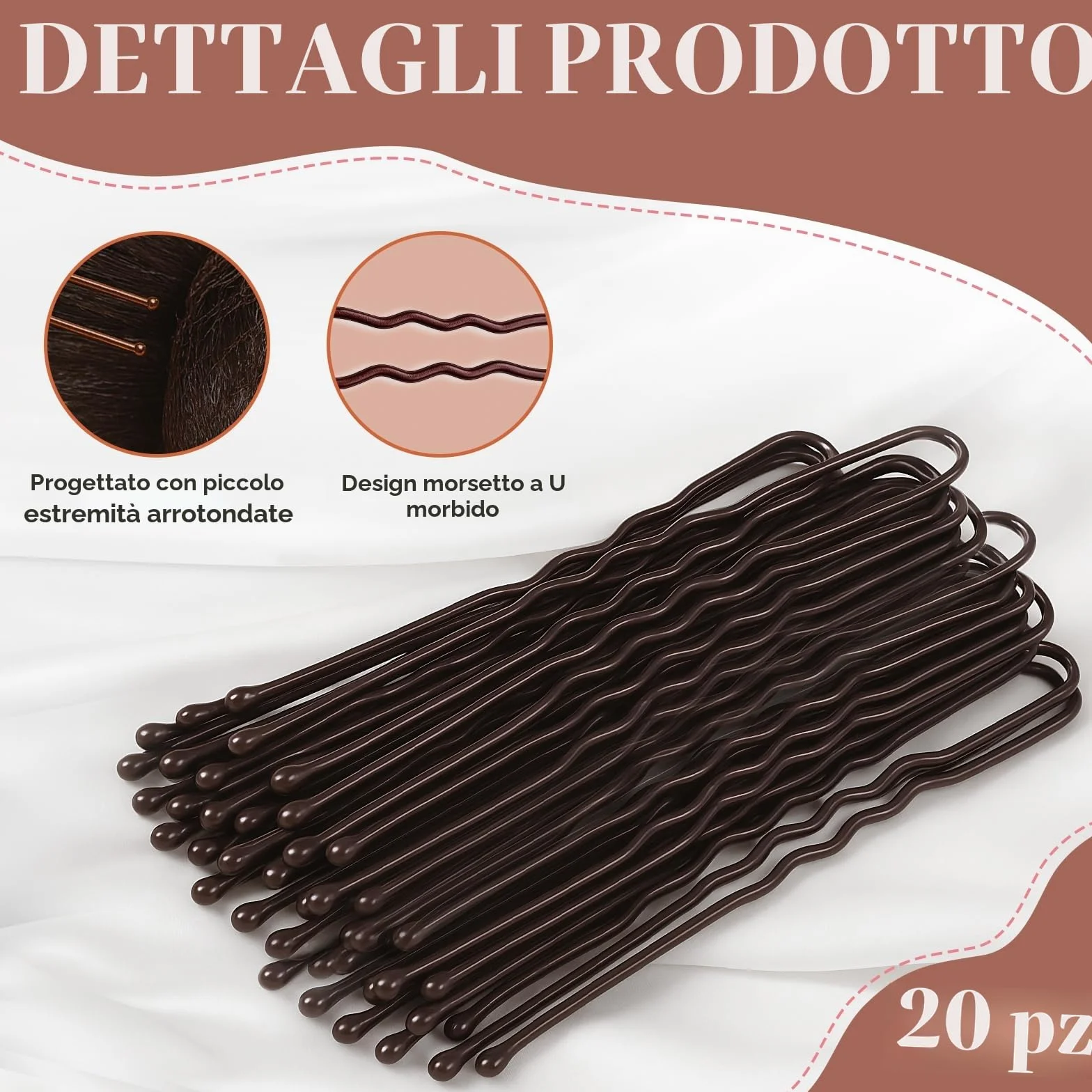 Retine per capelli per chignon, 20 reti per chignon con 20 forcine a forma di U per donne da 50 cm, rete invisibile per chignon, per ragazze, ballerine, chef, infermieri, assistenti di volo