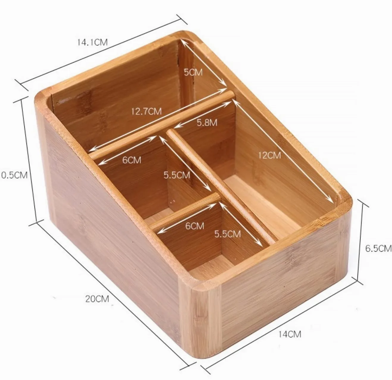 Porta Trucchi,Toeletta Scatola di Immagazzinaggio Cosmetica in bambù per Desktop Articoli Vari Scatola Portaoggetti per Piccoli Oggetti Organizzatore per Trucchi Multifunzione