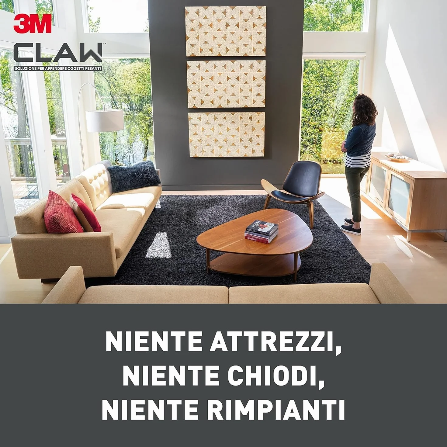 3M CLAW Ganci per Cartongesso, Confezione da 6 - Sostiene fino a 20 kg