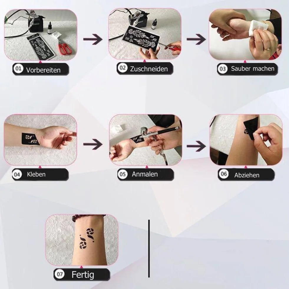 Just Fox – Henna Tattoo Stencil per il piede destro o sinistro