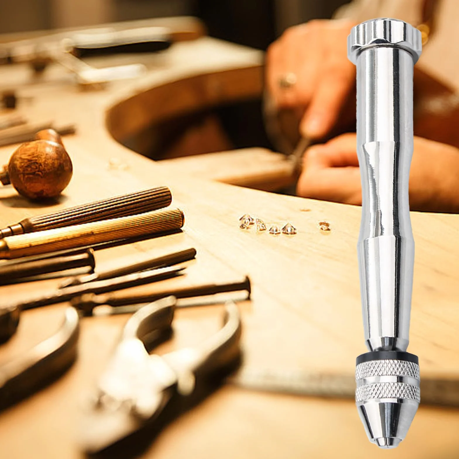 Set Trapani a Mano 10 Pezzi Punte Elicoidali 0.8-3.0mm per Modellismo Legno Fai Da Te Gioielli Argento