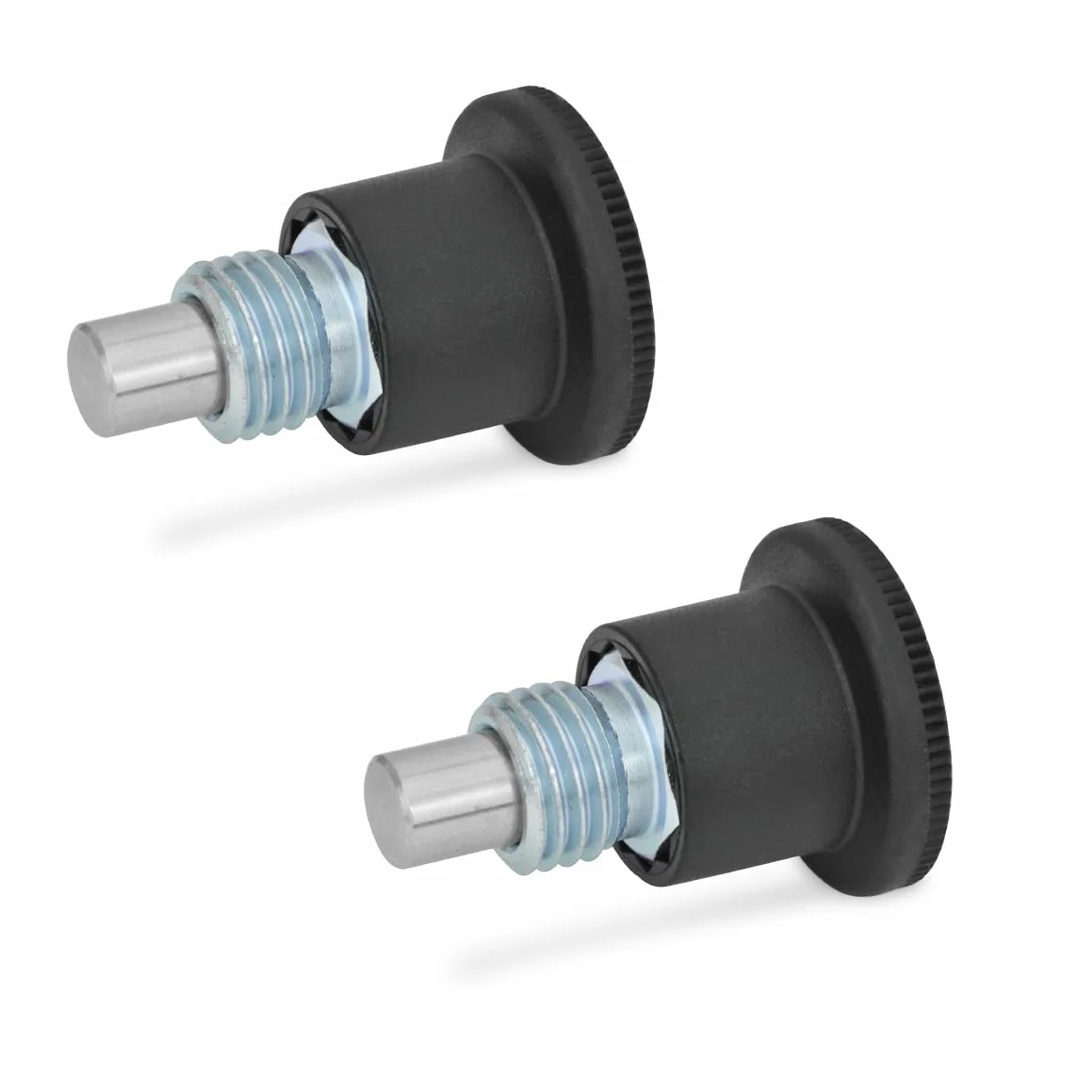 Ganter GN 822.6-4-M8-B Bullone di bloccaggio, Nero, M8, Set di 2 Pezzi