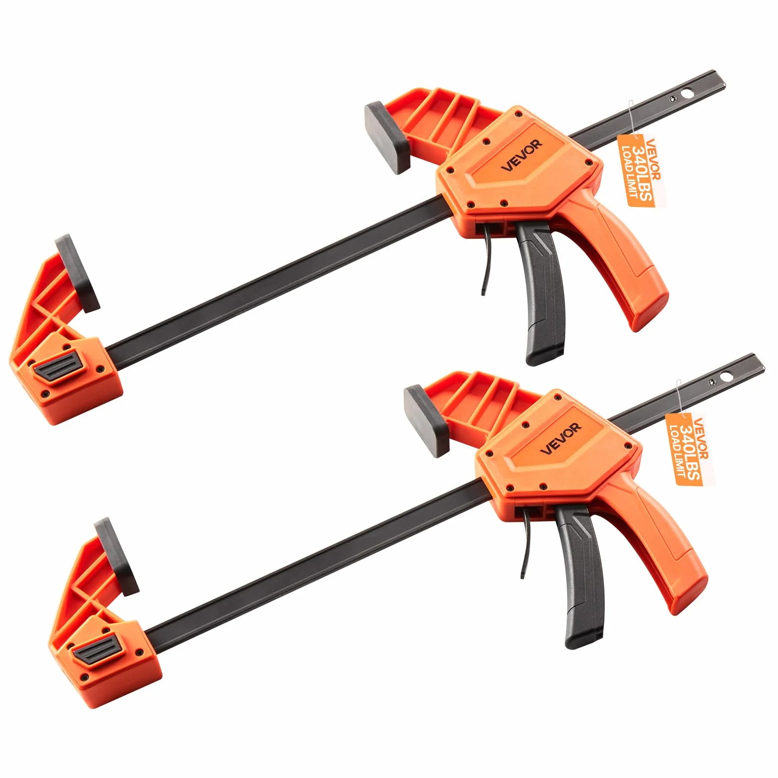 VEVOR Morsetti a Barra per Lavorazione del Legno 2 Pezzi, Apertura 30,48cm, Set Morsetti Paralleli, Carico 154 kg, Profondità 84,6 mm