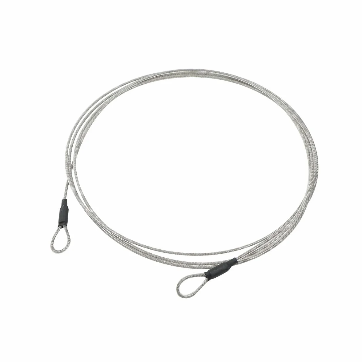Cavo in acciaio rivestito antifurto 5 mm x 3 m con occhielli per bicicletta e mobili da giardino