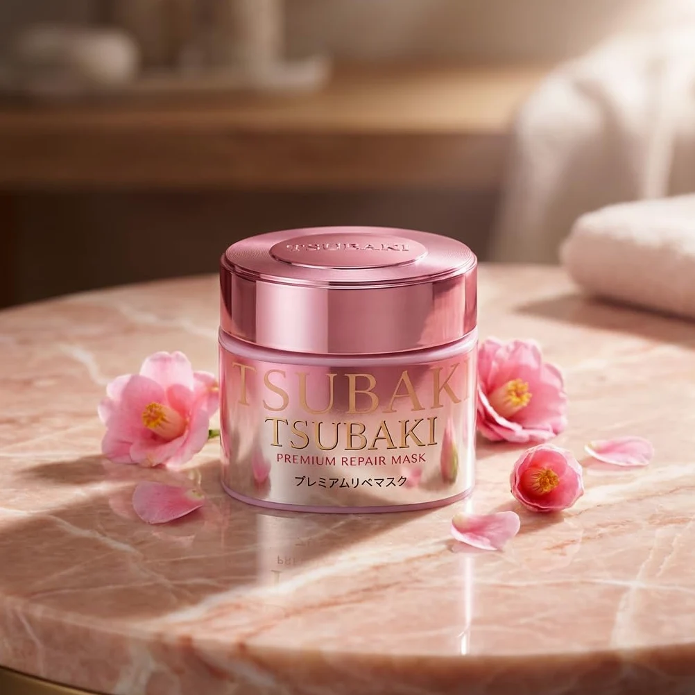 TSUBAKI Premium Repair Mask - Maschera Capelli Riparatrice al Camelia - Trattamento Giapponese per Capelli Danneggiati - Vaso 180g