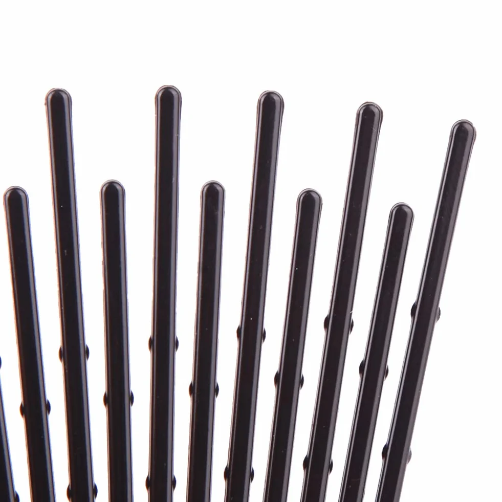 FSSTUD 6 paia di pettini per capelli a doppio pettine a incastro, fermagli per capelli magici per coda di cavallo, accessori per lo styling dei capelli per donne e ragazze nero