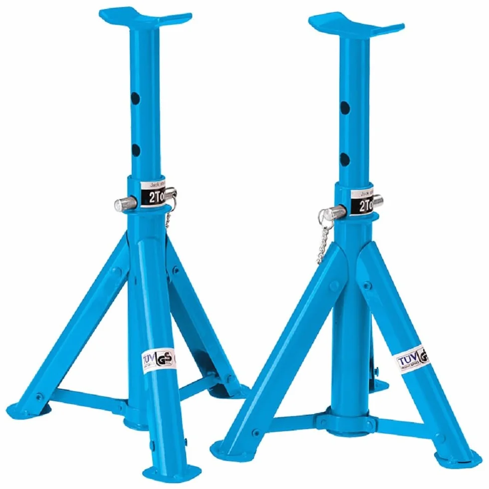 Fervi Coppia Cavalletti Lavoro Altezza Regolabile 2 TON Supporto Carico Perno Fissaggio