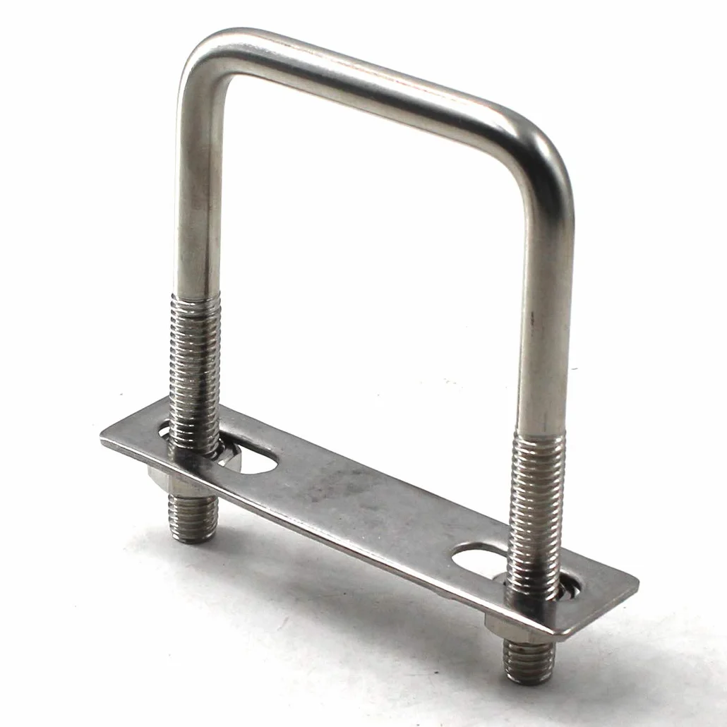 Cavallotto a U quadrato in acciaio inossidabile 304 M8 x 40 mm x 65 mm confezione da 2