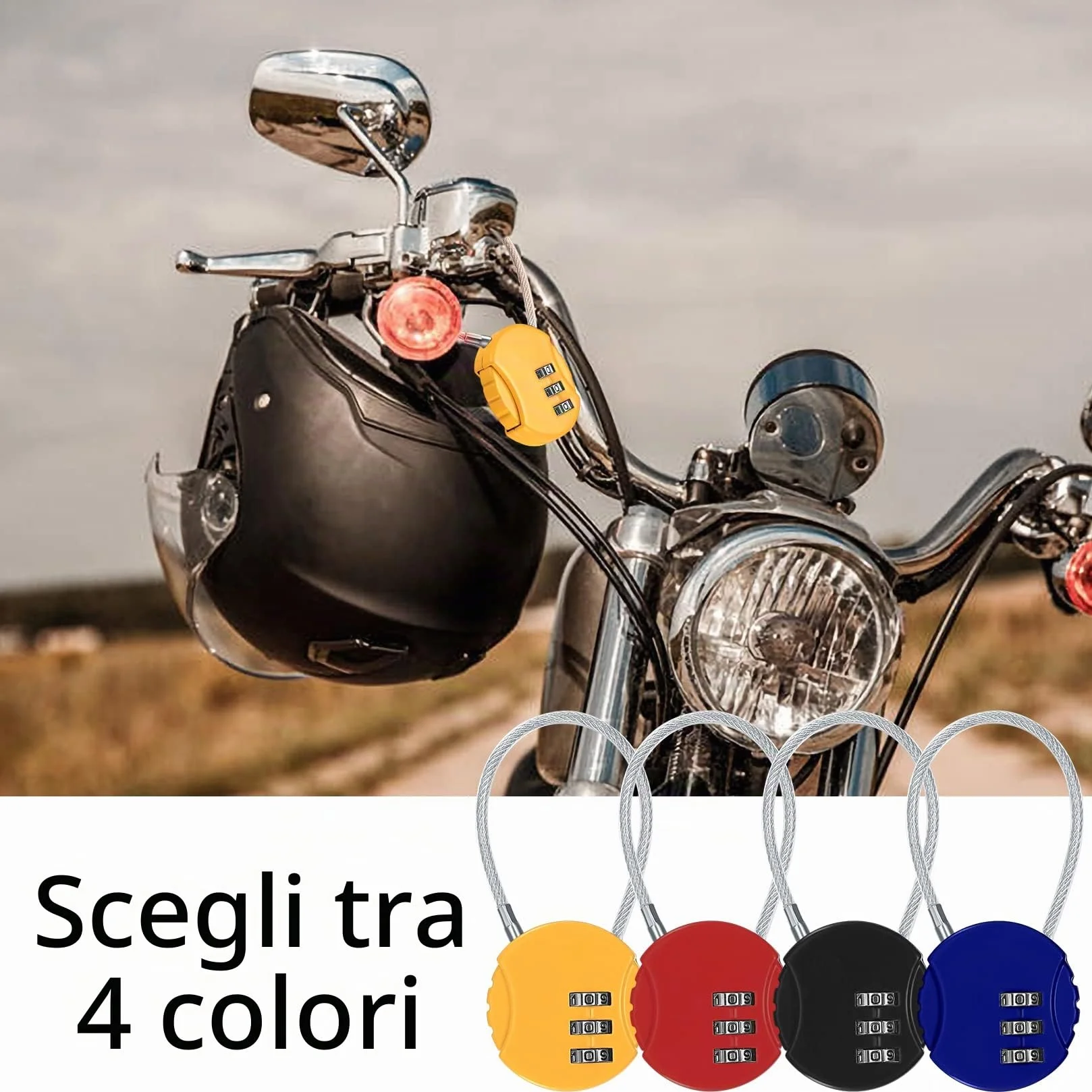 Lucchetti a Combinazione per Bagagli, 4 Pezzi, Serratura Lucchetto Piccolo con Cavo a 3 Cifre per Valigia Armadietto Viaggio