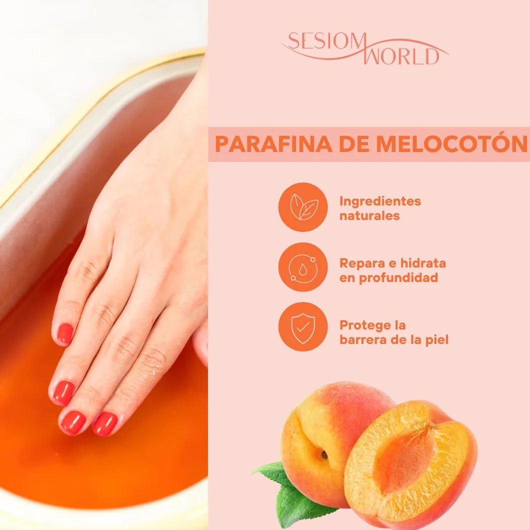 Sesiomworld - Paraffina per trattamenti mani e piedi con aroma di melcotone, 1000 ml, 1 pezzo da 750 g