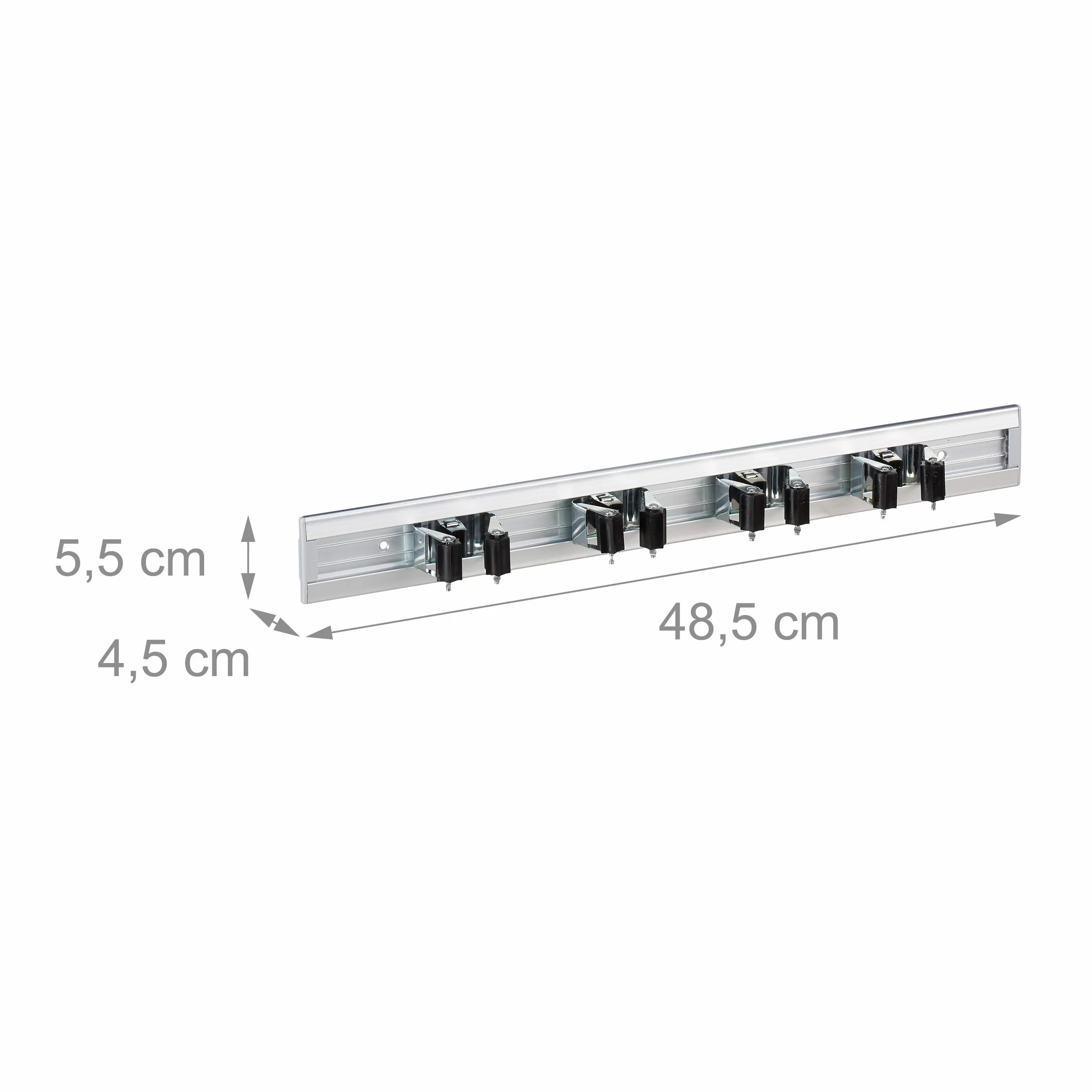 Relaxdays Porta Utensili da Parete in Alluminio Argento