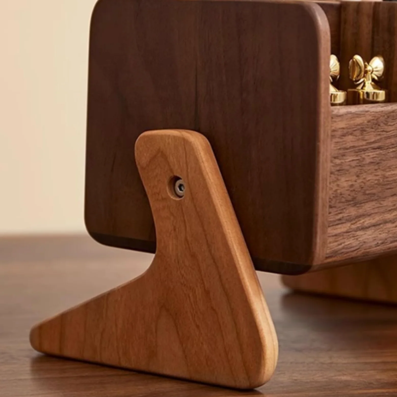 Scatola Porta Trucchi in Legno Salvaspazio Organizzatore da Scrivania Multiuso Portaoggetti per Toeletta, Bagno