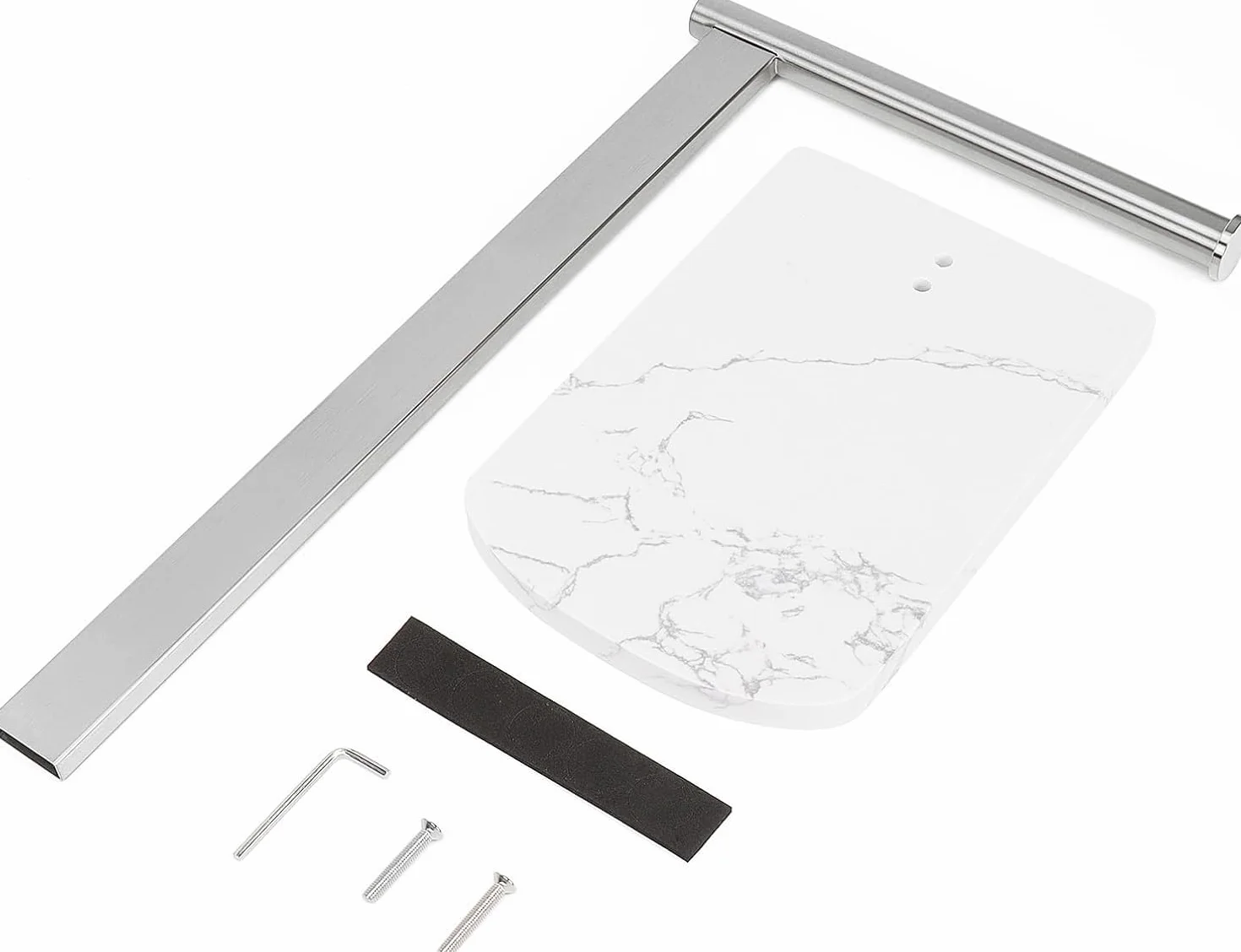 NearMoon Porta asciugamani in acciaio inox 304 a forma di L autoportante nichel per bagno
