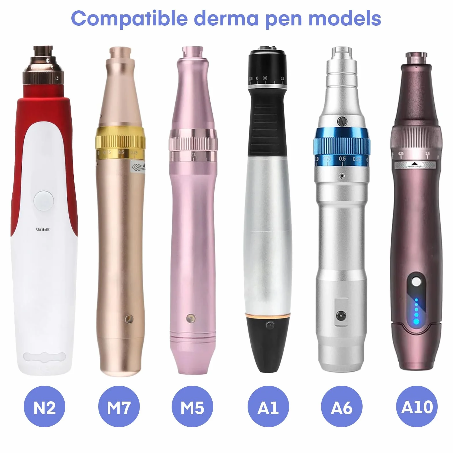 Aghi microneedling 36 punte, Dermapen Microneedling cartucce di ricambio per Derma Pen A6/A10, Cartucce Needling viso con fessura a baionetta (20 pezzi)