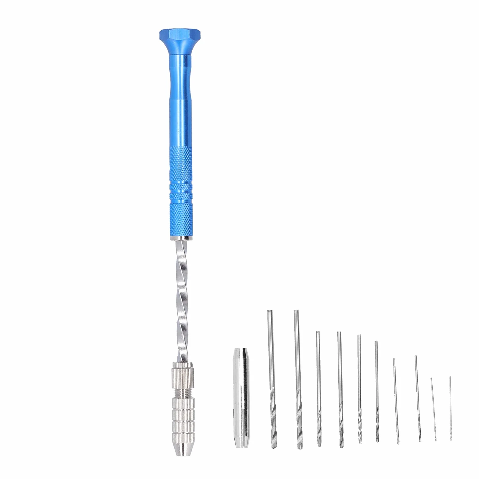 Trapano da Intaglio Manuale Resistente all'Usura 10 Diverse Dimensioni per Assemblaggio Elettronico e Fai da Te
