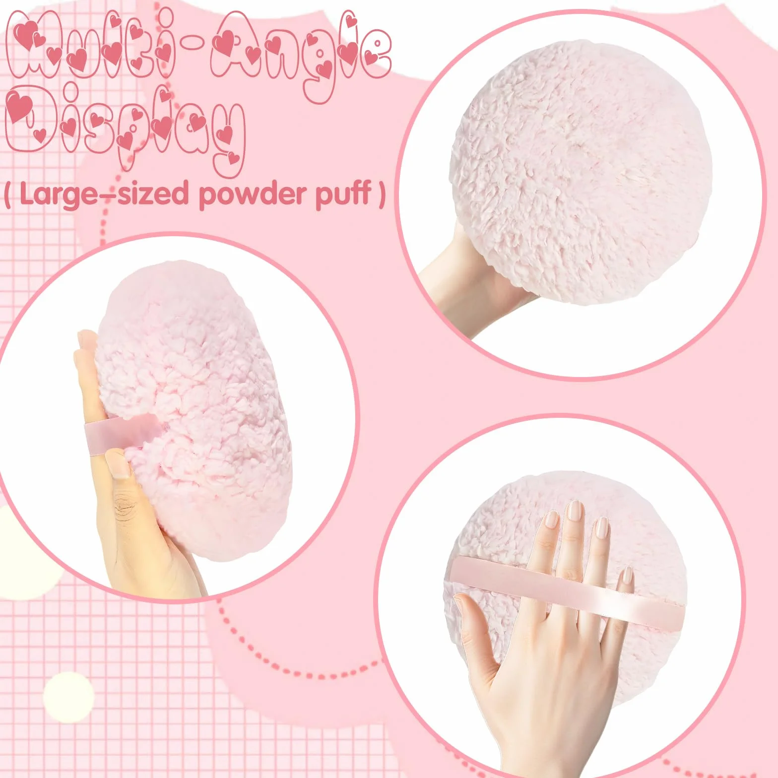 Grande Extra Soft Powder Puff con Contenitore di Polvere, Applicatore per il Corpo