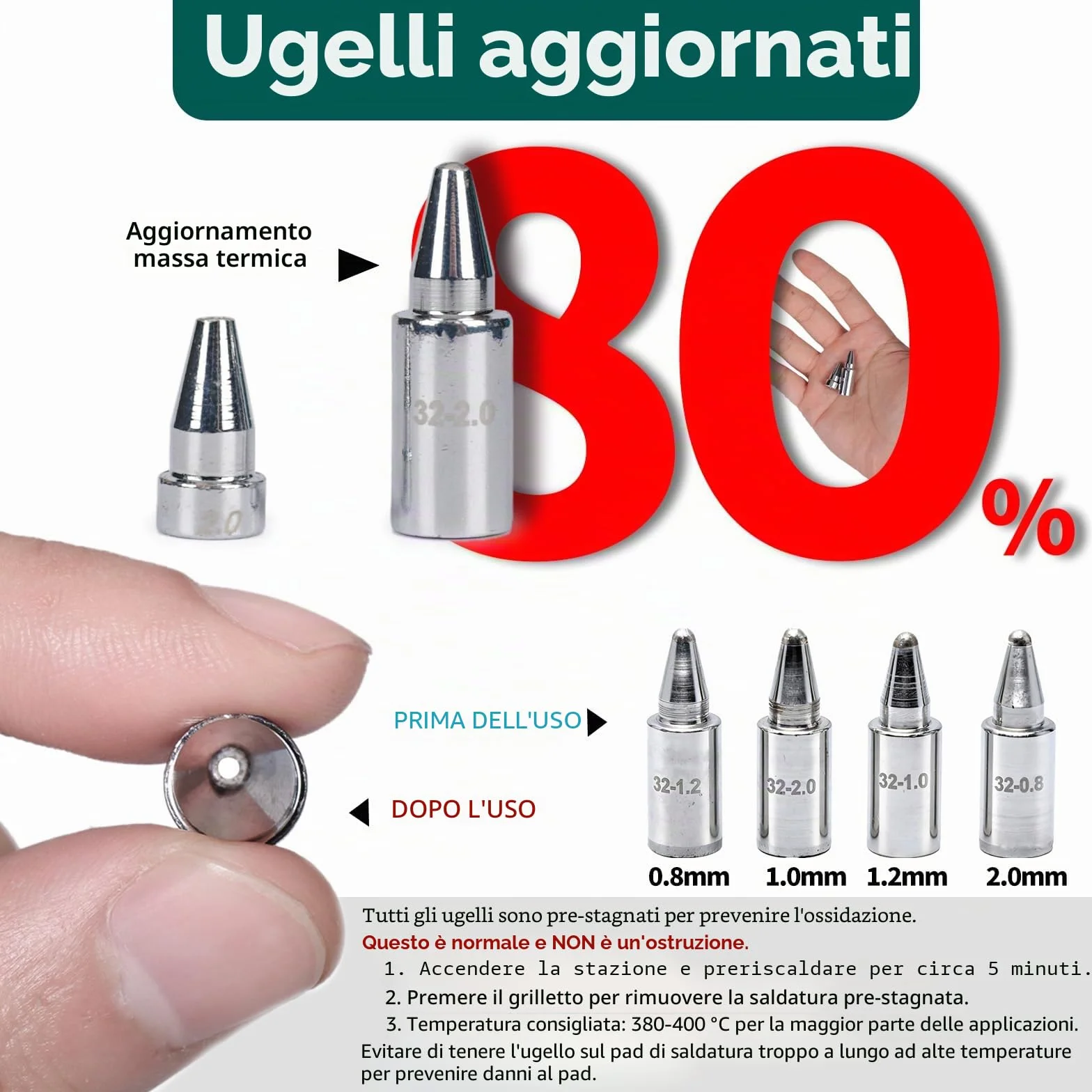 YIHUA 948D-I Stazione dissaldante 110W ESD Sicura Controllo Temperatura 380-480°C 3 Canali Sospensione