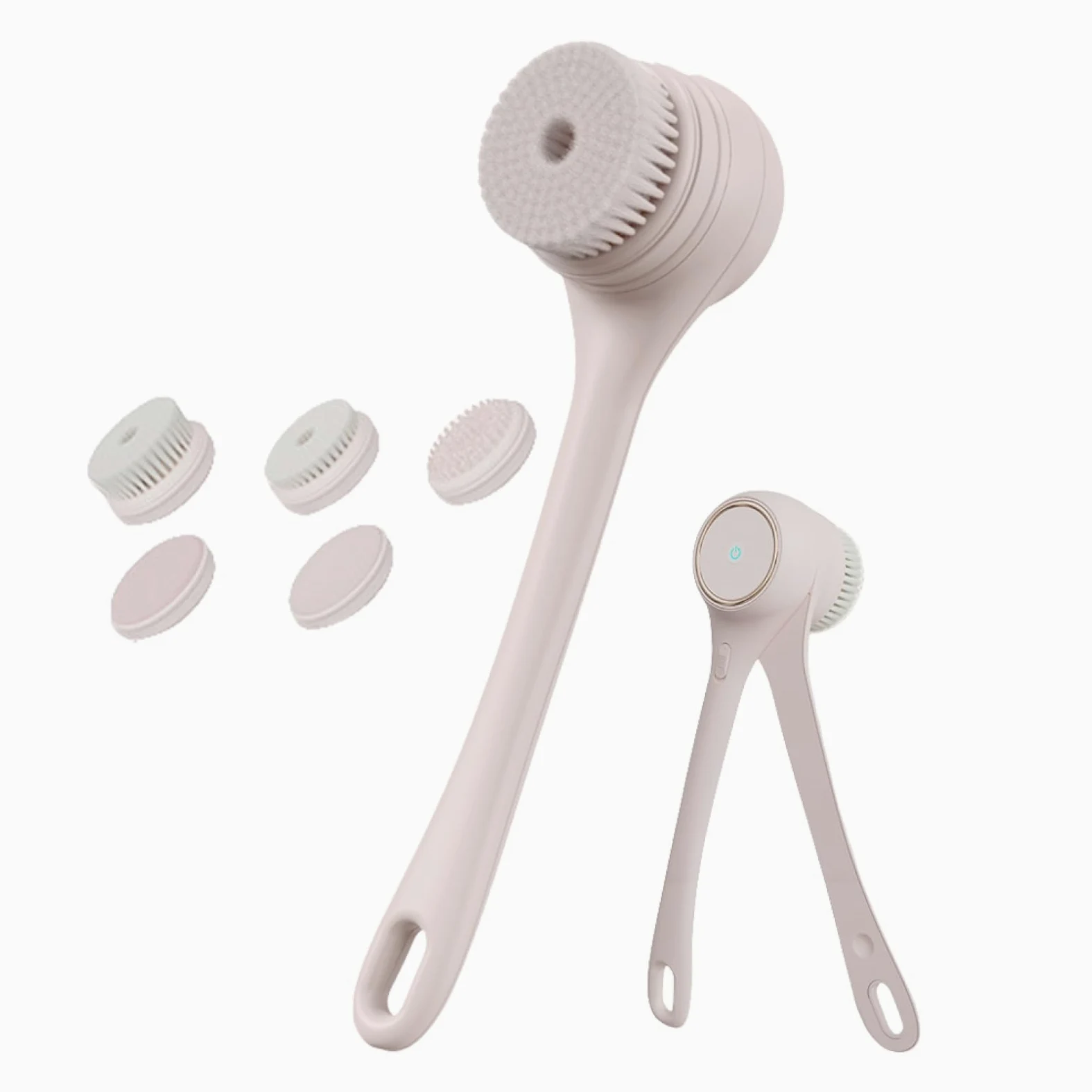 Spazzola elettrica per il corpo, Spazzola elettrica per il bagno | Scrubber per corpo con spazzole per bagno e con ricarica USB impermeabile | per la pulizia della schiena