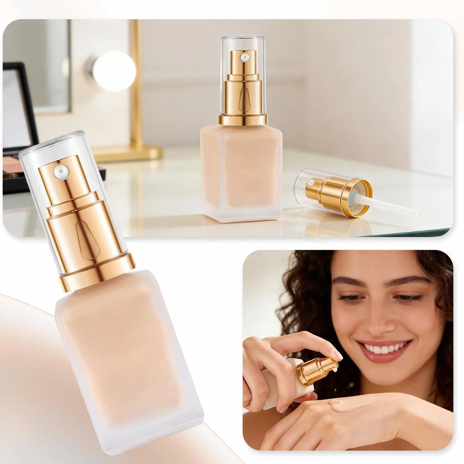 2 pezzi Pompa di ricambio, Teste Della Pompa per Fondotinta Cosmetica, Pompas per Fondotintaa, for Estee Lauder Double Wear Foundation
